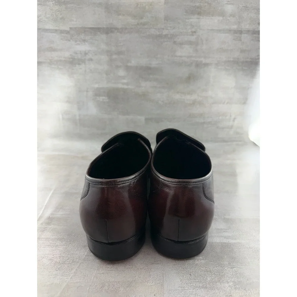 Florsheim Men Brown Leather Apron Toe Slip On Loafers Dress Shoes Sz 14D